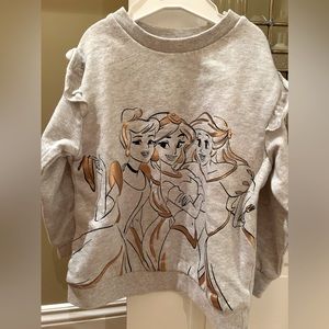 Set of 2 Princess sweaters : 1 with princess and one with Frozen.